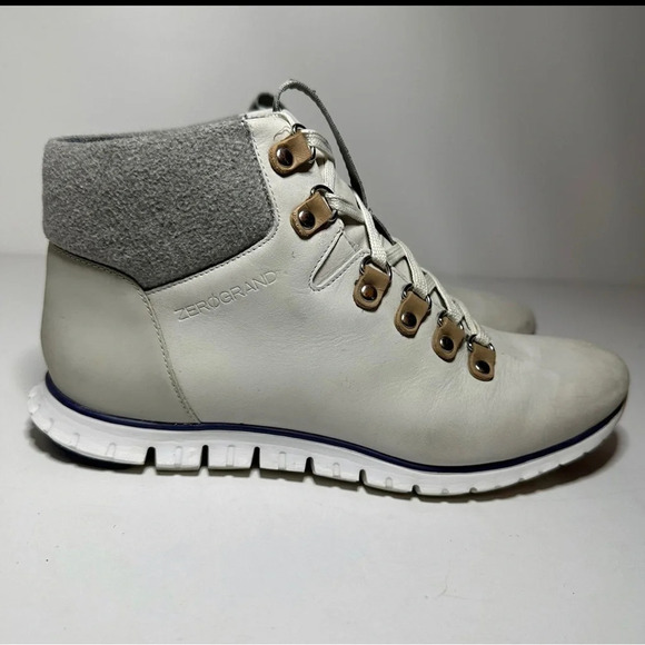 Cole Haan Zerogrand White Gray Hiker Waterproof Boots Women's 7 B  W00158 - Picture 1 of 9